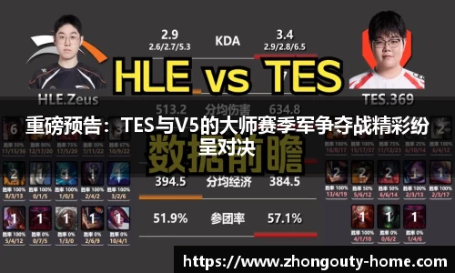 重磅预告：TES与V5的大师赛季军争夺战精彩纷呈对决